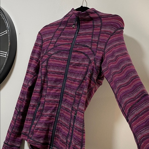 lululemon athletica  Define Space Dye Regal Plum Alarming Zip Jacket twist SZ 8 - Picture 10 of 17